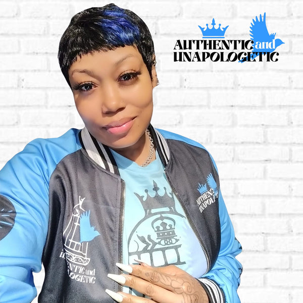 Authentic and Unapologetic Striped Trim Jacket (Unisex)