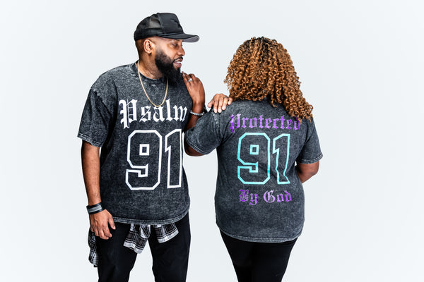 Psalm 91 Fearless Vintage Wash Tee