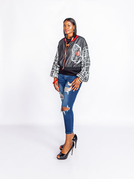 NF Cropped Chiffon Jacket