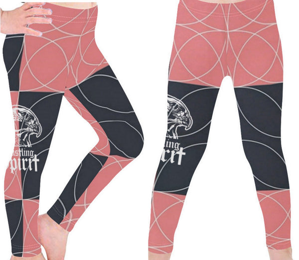 Raven Peach and Gray Kids Leggings