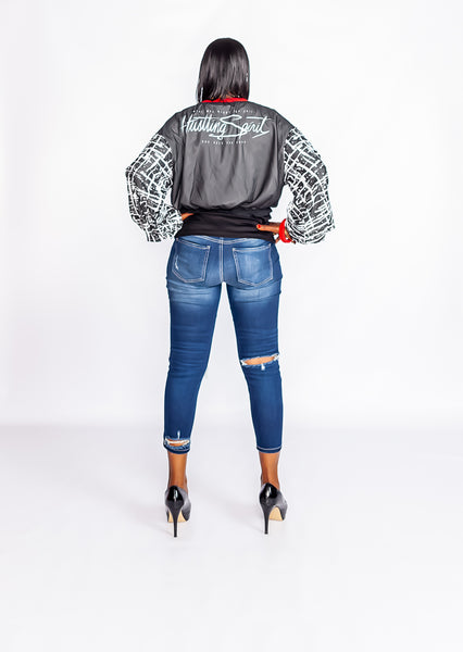 NF Cropped Chiffon Jacket