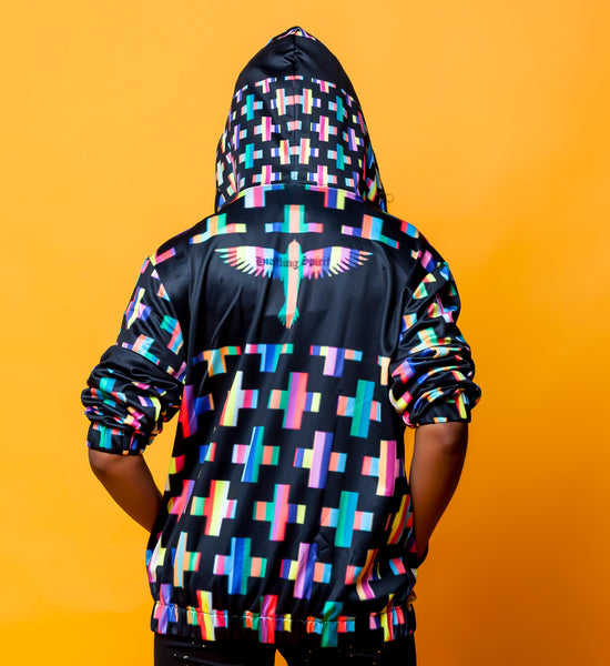 Footsteps Cross MultiColor Unisex Zip Up Hoody