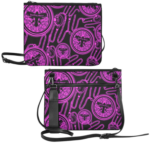 Compass I All Over Print Slim Clutch Bag
