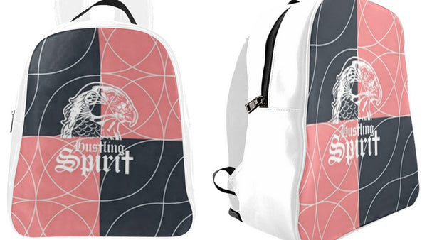 Raven Peach and Gray Small Backpack
