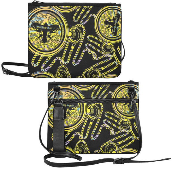 Compass I All Over Print Slim Clutch Bag