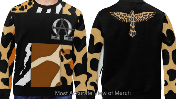 AΩ Animal Print Crew Neck Sweatshirt (Kids Sizes)