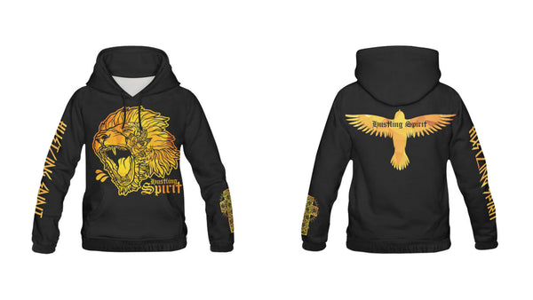 Fearless Lion Gold Kids Unisex Hoody
