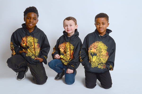 Fearless Lion Gold Kids Unisex Hoody