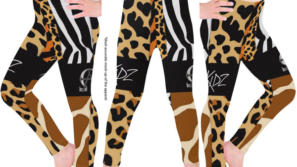 AΩ Alpha & Omega Kids Leggings Animal Print