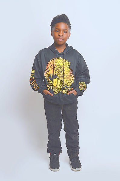 Fearless Lion Gold Kids Unisex Hoody
