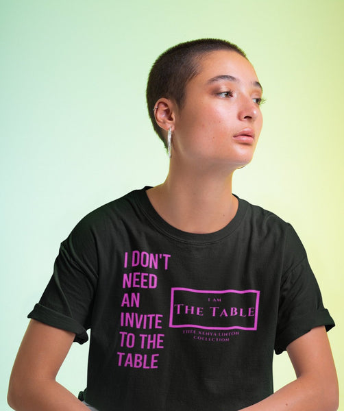 I AM The Table Pink-Berry Tee (Front Print)