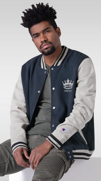 Crown Embroidered Champion Bomber Jacket