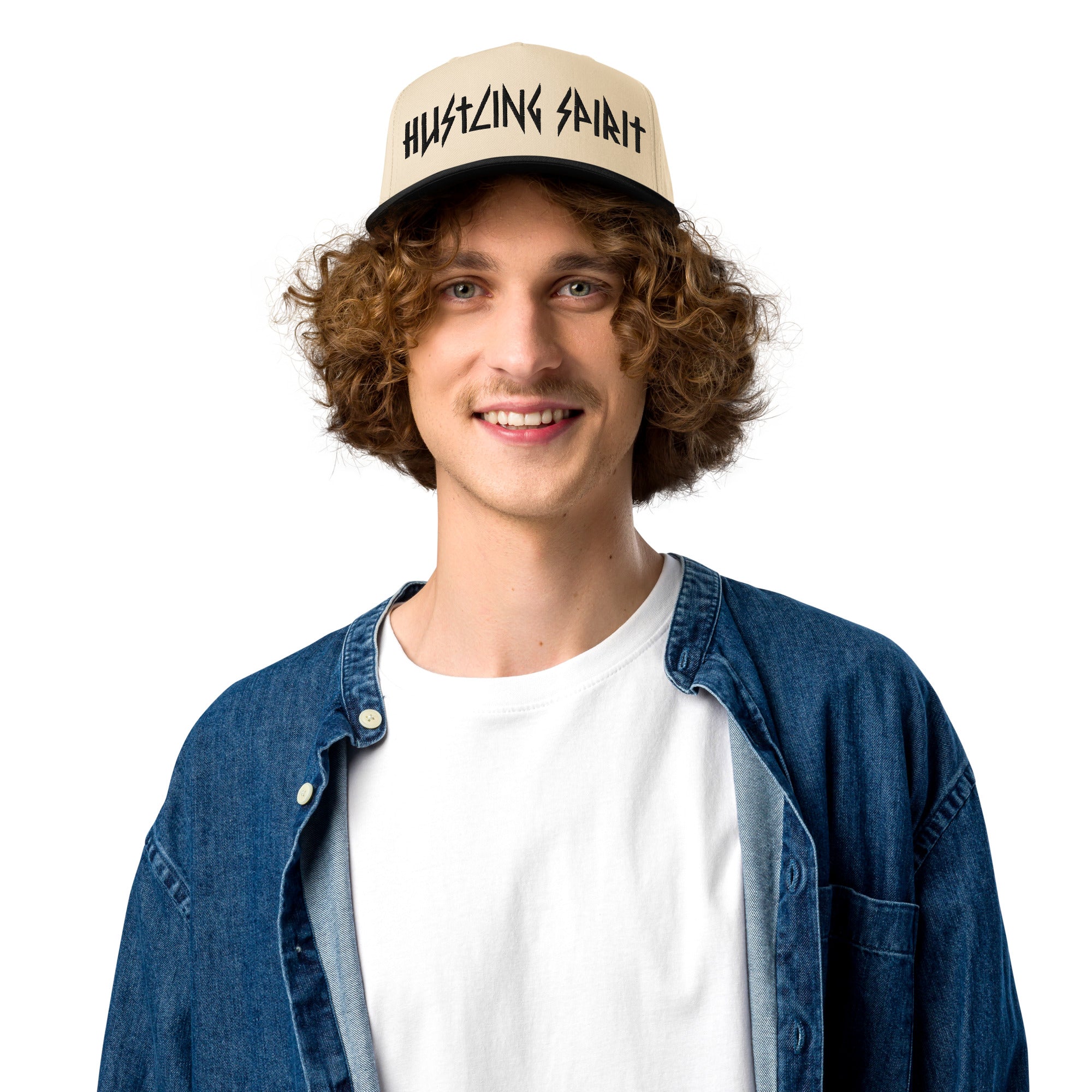 HS 5 panel snapback Black/Natural – HustlingSpirit