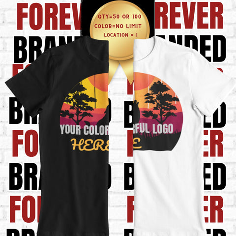 Alumni Front Print (Multi Colors) DTG Cotton Tee Unisex (Qty = 50/100)