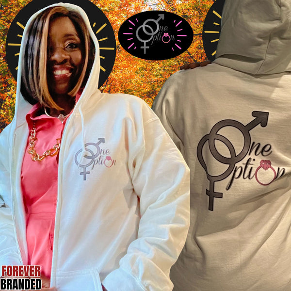 One Option Unisex heavy blend zip hoodie