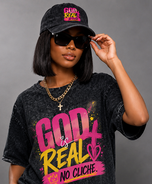 GOD IS REAL Vintage Cotton Twill Cap