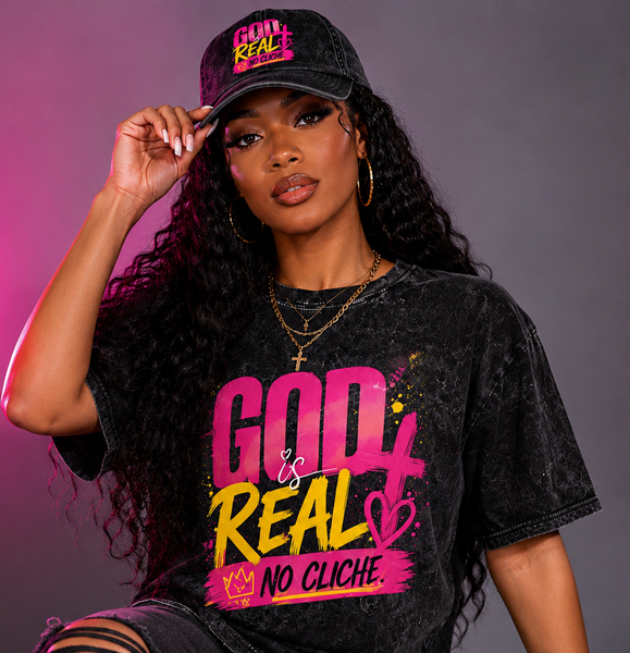 GOD IS REAL Vintage Cotton Twill Cap