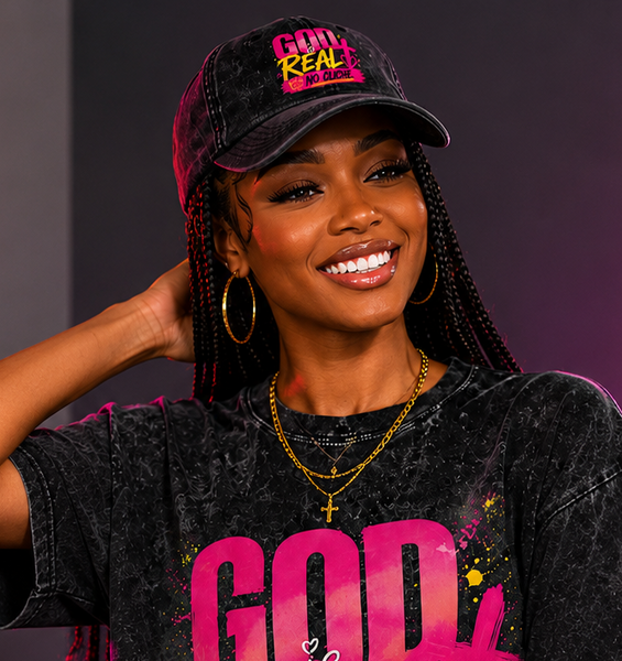 GOD IS REAL Vintage Cotton Twill Cap