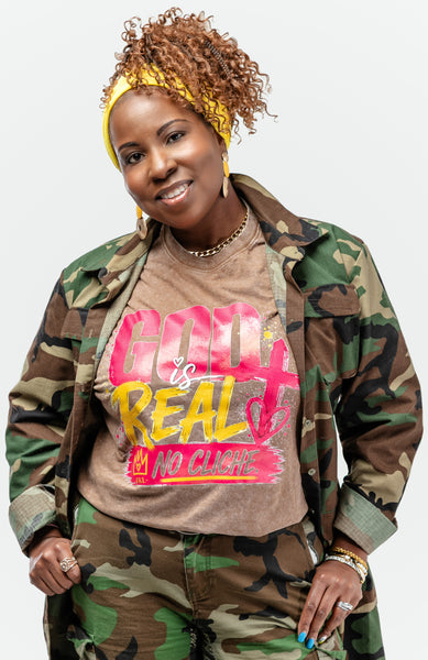 GOD IS REAL Vintage Oversized Tee