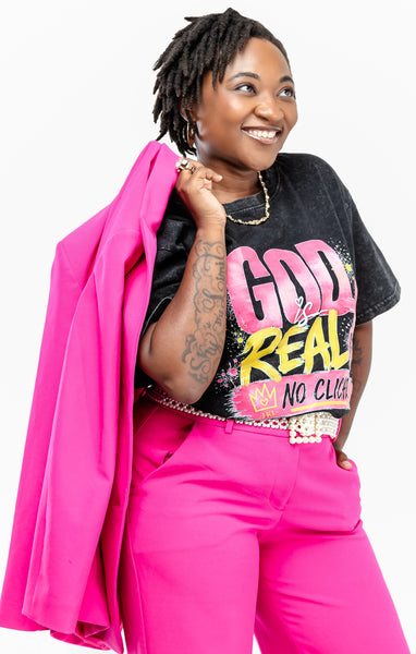 GOD IS REAL Vintage Oversized Tee