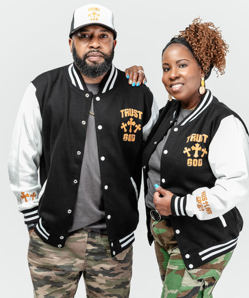 TRUST GOD Letterman Jacket