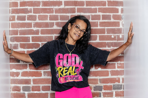 GOD IS REAL Vintage Oversized Tee