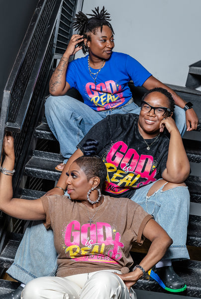 GOD IS REAL Vintage Oversized Tee