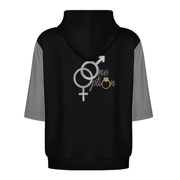 One Option Unisex Mid-Sleeve Hooded Sweatshirt