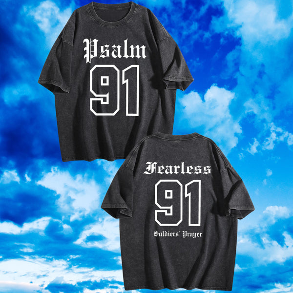 Psalm 91 Fearless Vintage Wash Tee