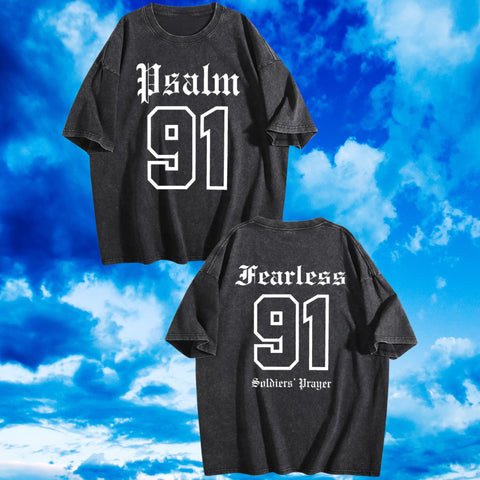 Psalm 91 Fearless Vintage Wash Tee