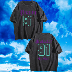 Psalm 91 Fearless Vintage Wash Tee