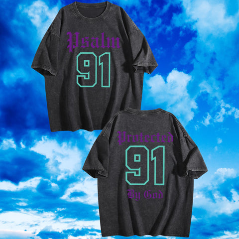 Psalm 91 Fearless Vintage Wash Tee