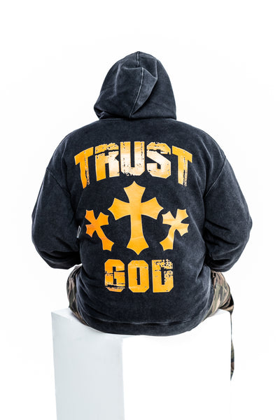 TRUST GOD Stone Wash Hoody