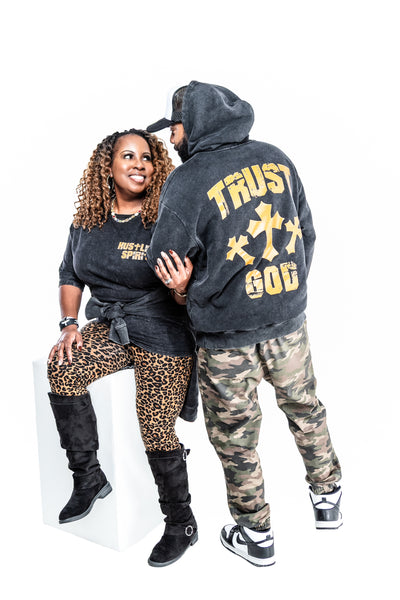 TRUST GOD Stone Wash Hoody
