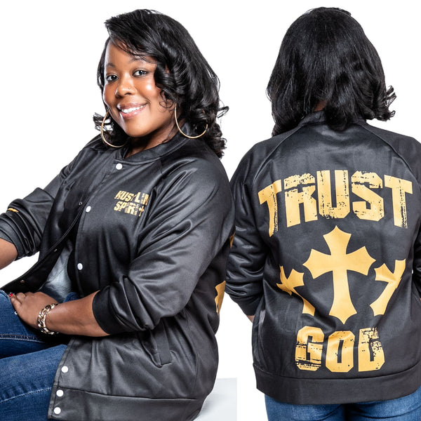 TRUST GOD Button-Up Jacket