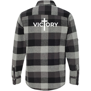 VICTORY LONG SLEEVE PLAID FLANNEL UNISEX SHIRT (S-3XL)