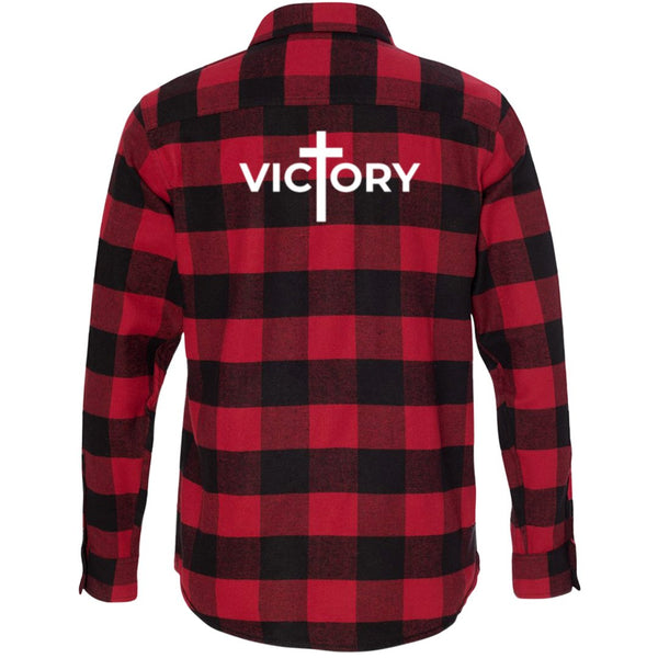 VICTORY LONG SLEEVE PLAID FLANNEL UNISEX SHIRT (S-3XL)