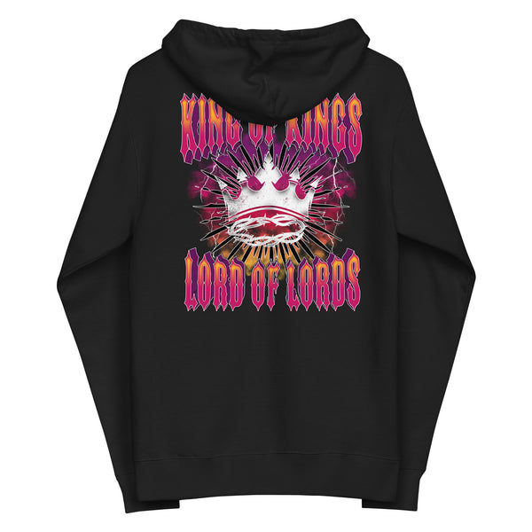 KING OF KINGS Unisex fleece zip up hoodie (S-2XL)
