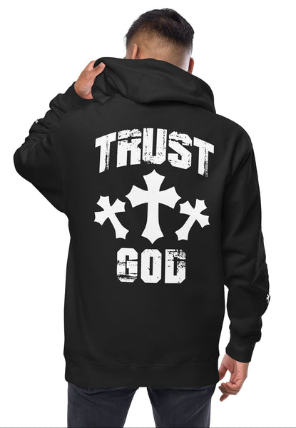 TRUST GOD fleece zip up hoodie