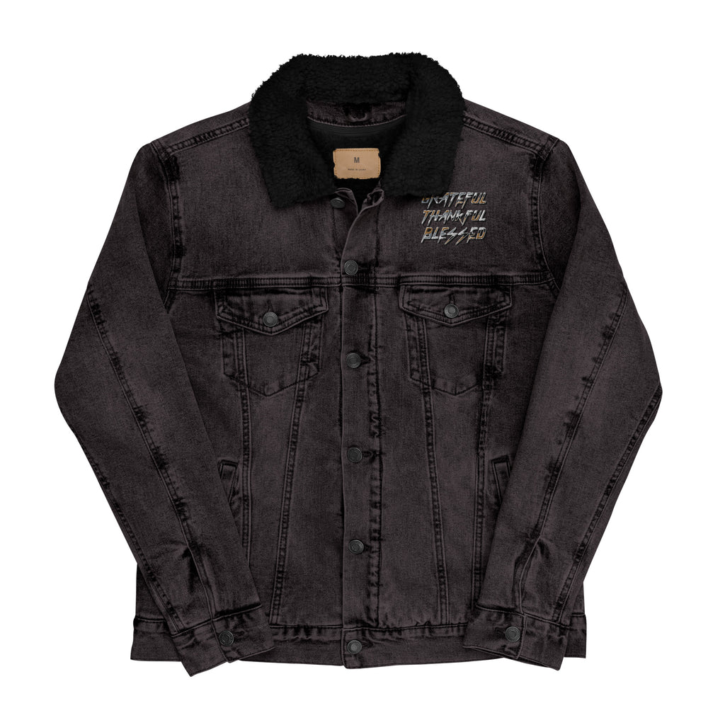 Black jean jacket clearance 3xl