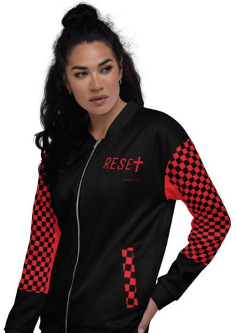 RESET Unisex Red Checked Sleeve Jacket (XS-3XL)