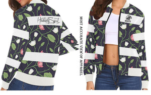 Raven Spring Flowers Female Flight Jacket