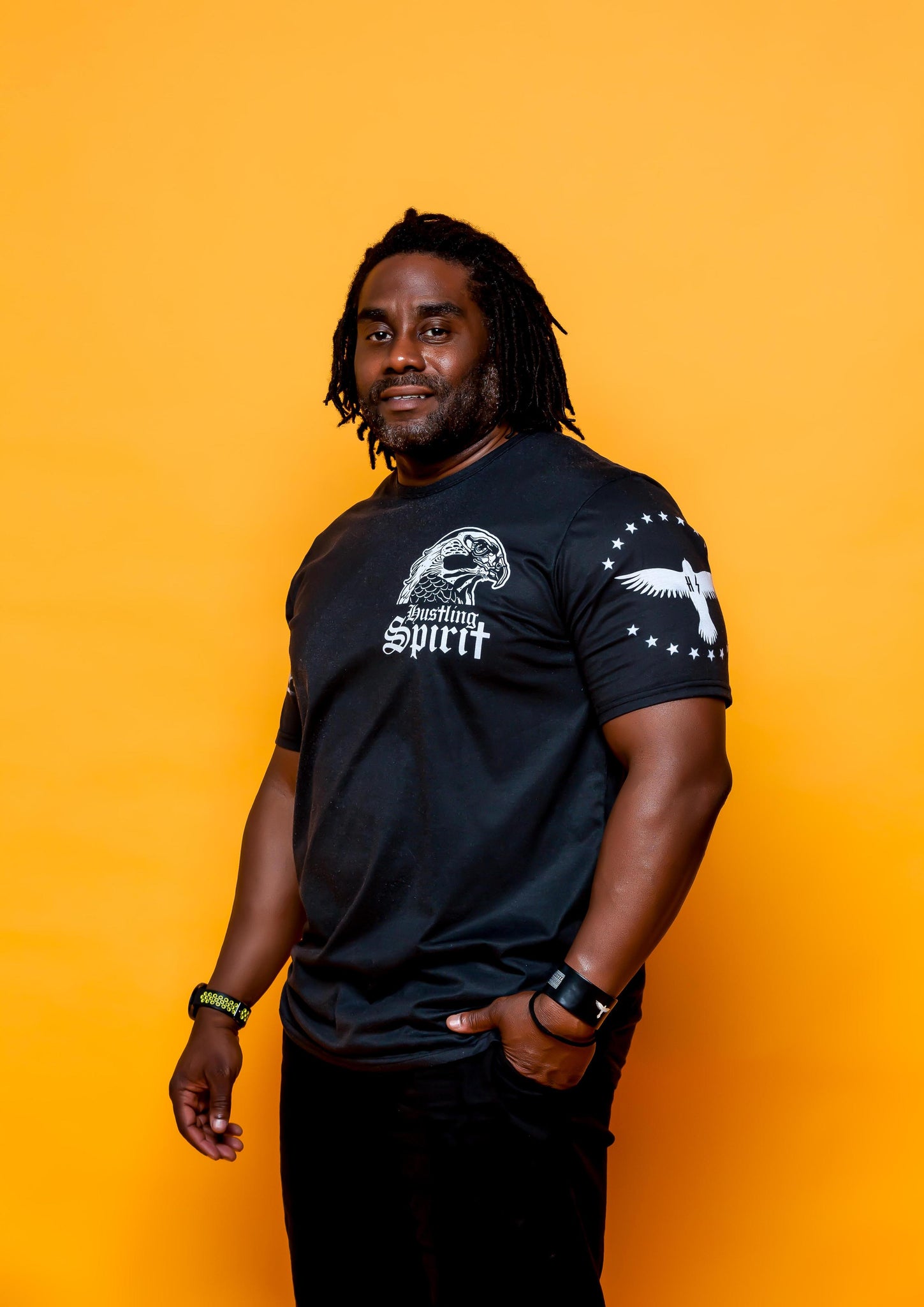 Raven X Fearless Flag Unisex Crew Neck Tee All Black