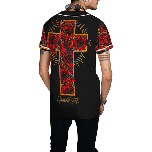Rose Cross Unisex Baseball Jersey