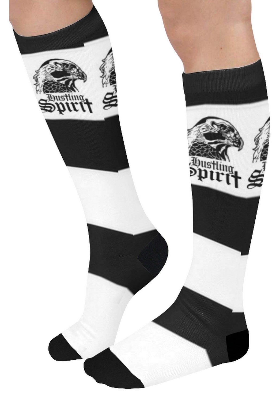 Raven Stripe Unisex Knee High Socks (Qty1)