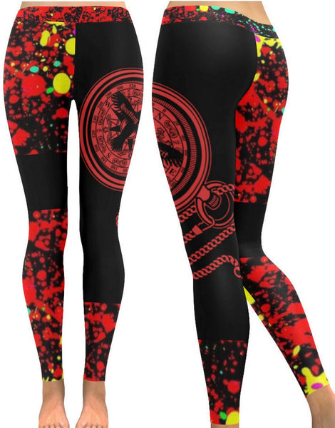 Compass Leggings Paint Splatter