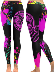 Compass Leggings Paint Splatter