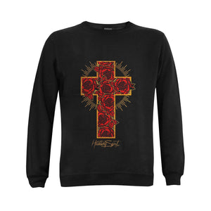 Rose Cross Gold Classic Unisex Crewneck Sweatshirt