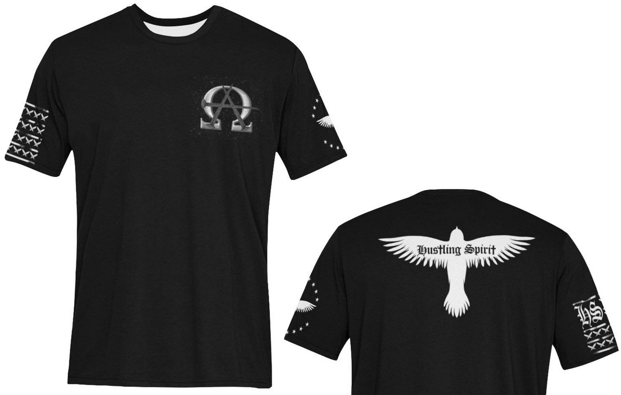 AΩ Alpha Omega Fearless Flag Unisex All-Over Crew Neck Tee
