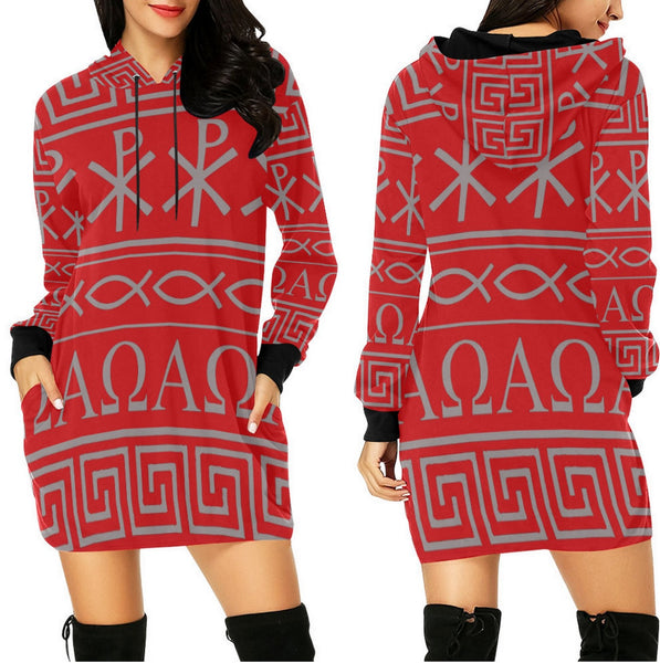 AΩ Alpha Omega Hoody Mini Dress Colors